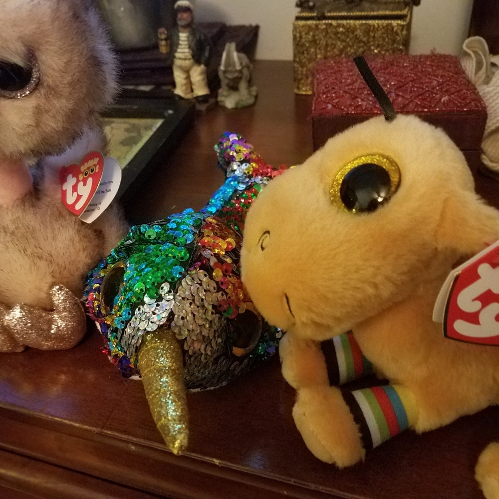 3 Ty baby plushies